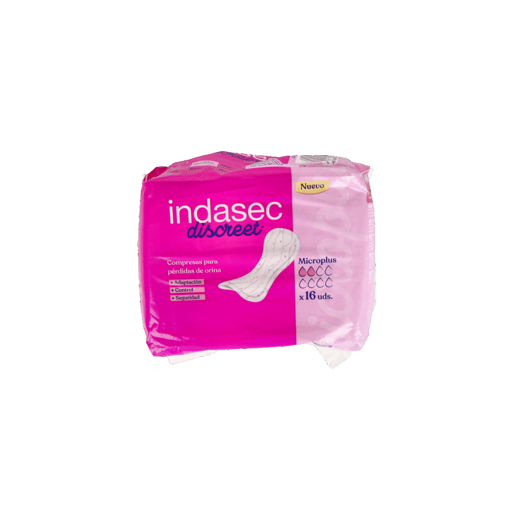 COMPRESA PERDIDAS LEVES INDASEC DISCREET MICROPLUS 16 UNIDADES COMPRESA PERDIDAS LEVES INDASEC DISCREET MICROPLUS 16 UNIDADES