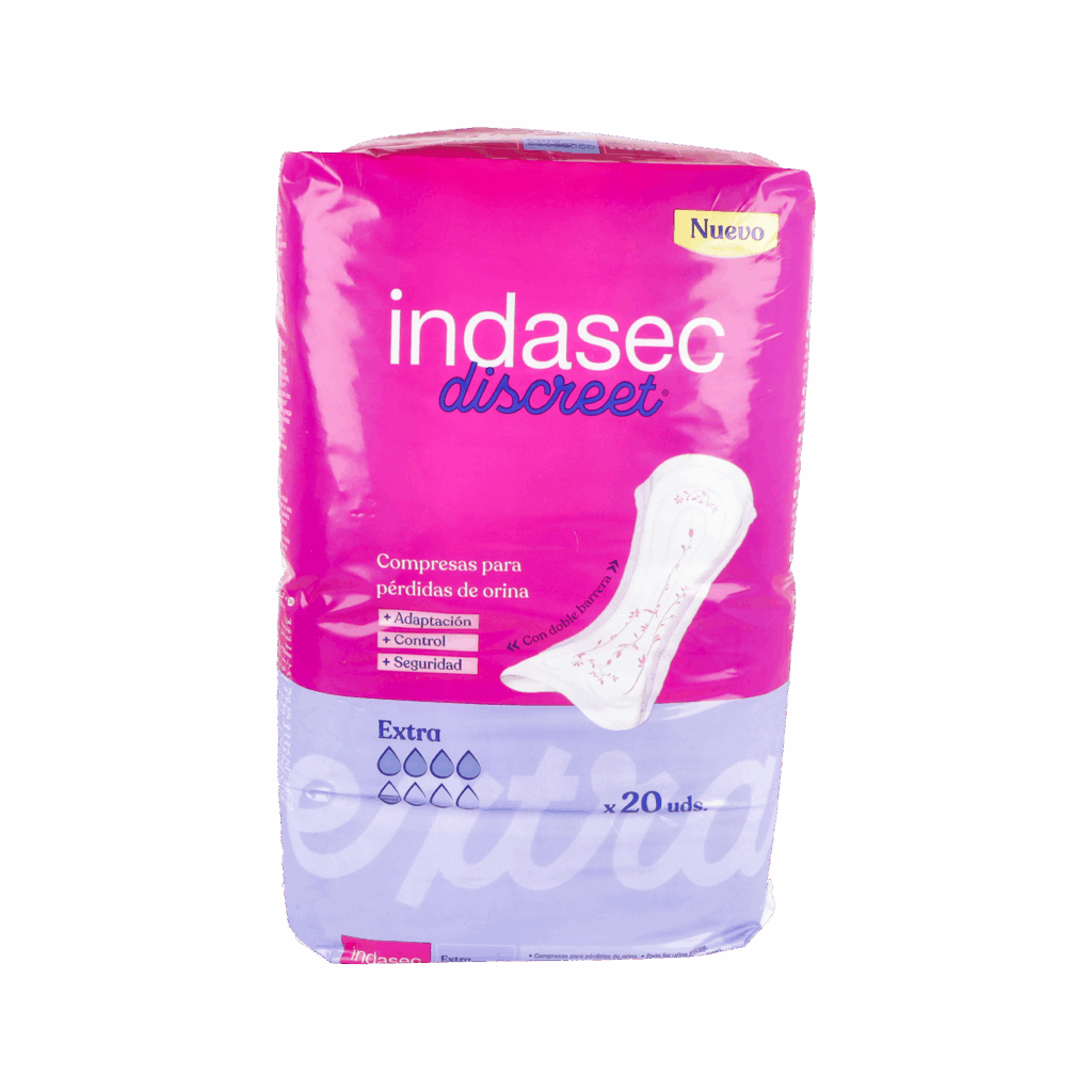 COMPRESA PERDIDAS LEVES INDASEC DISCREET EXTRA 20 UNIDADES COMPRESA PERDIDAS LEVES INDASEC DISCREET EXTRA 20 UNIDADES