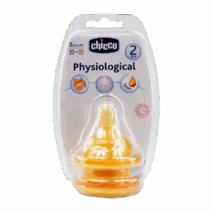 TETINA CAUCHO BOCA ANCHA FLUJO REGULABLE CHICCO FISIOLOGICO + 4 MESES 2 UNIDADES