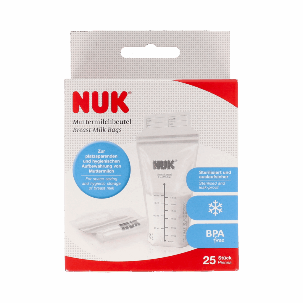 BOLSAS DE LECHE MATERNA NUK 25 UNIDADES