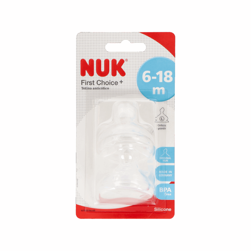 TETINA SILICONA ANTICOLICO NUK FIRST CHOICE+ TALLA 2 L 2 UNIDADES TETINA SILICONA ANTICOLICO NUK FIRST CHOICE+ TALLA 2 L 2 UNIDADES