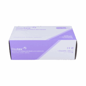 GUANTES DE NITRILO SIN POLVO LISUBEL 100 UNIDADES TALLA S