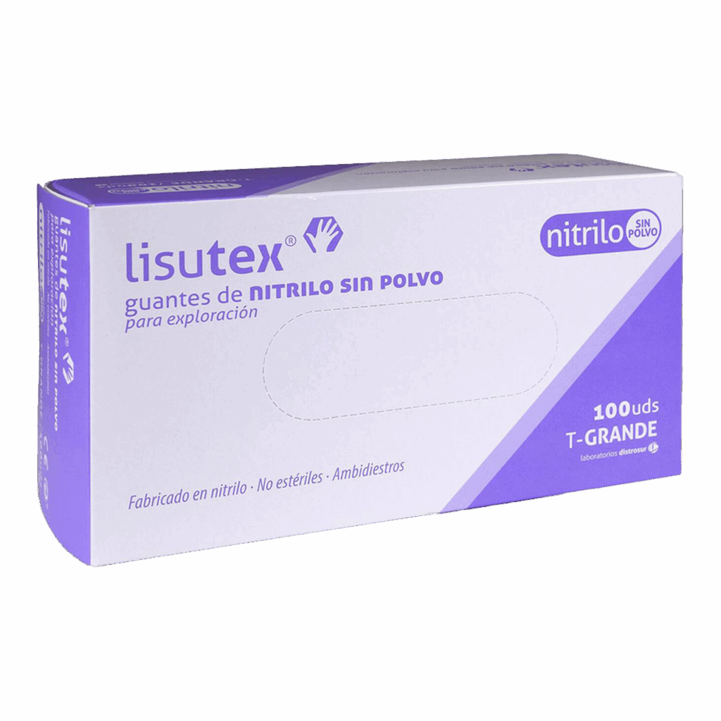 GUANTES DE NITRILO SIN POLVO LISUBEL 100 UNIDADES TALLA L GUANTES DE NITRILO SIN POLVO LISUBEL 100 UNIDADES TALLA L