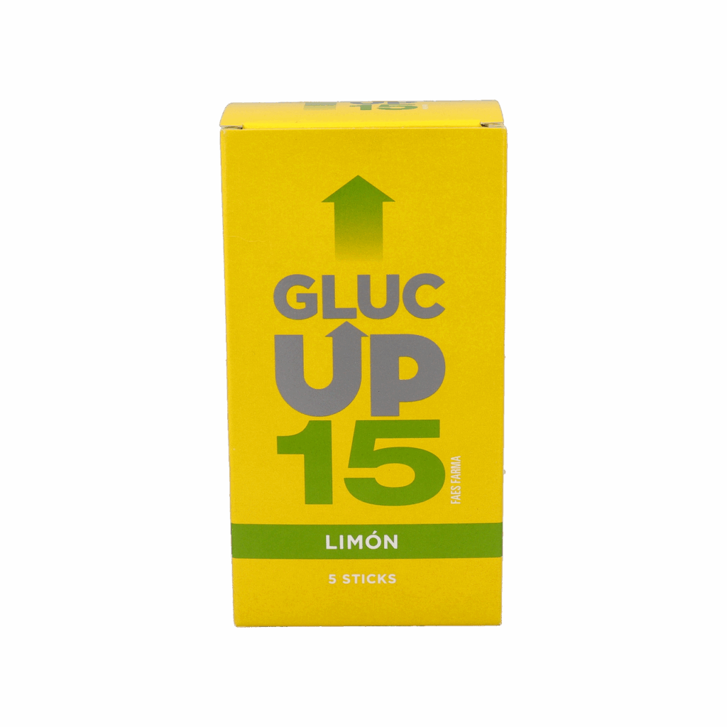 GLUC UP 15 FAES FARMA 5 STICKS SABOR LIMON
