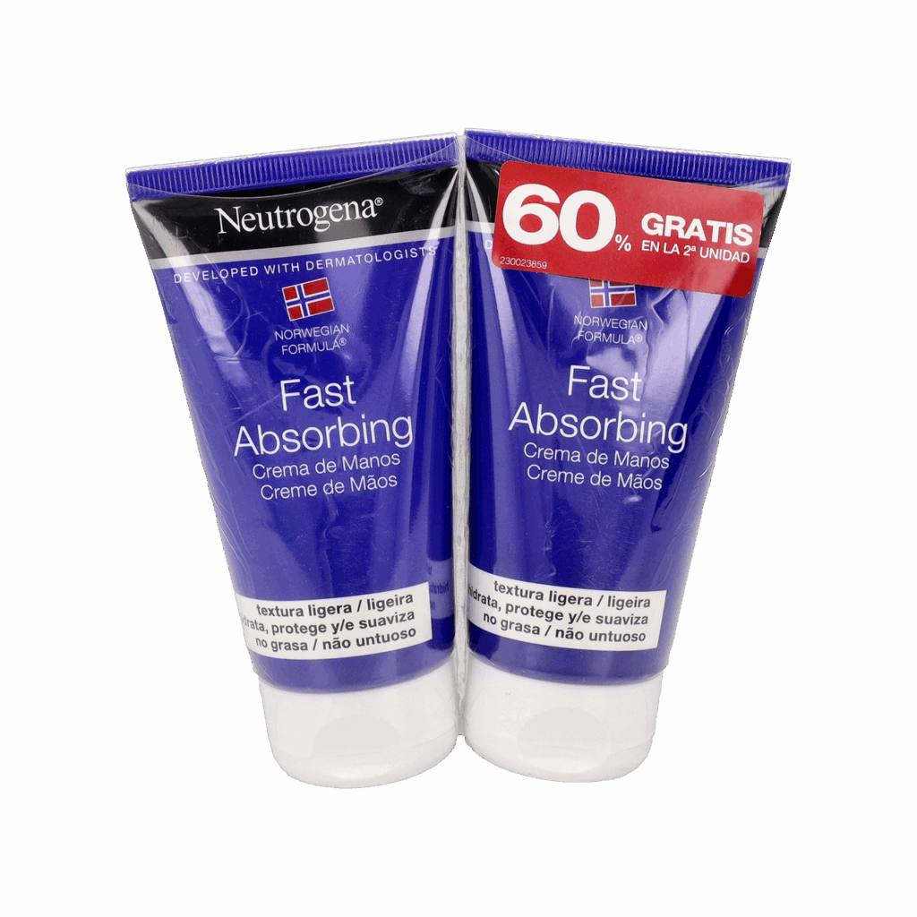NEUTROGENA FORMULA NORUEGA CREMA DE MANOS RAPIDA ABSORCION 2 UNIDADES 75 ML NEUTROGENA FORMULA NORUEGA CREMA DE MANOS RAPIDA ABSORCION 2 UNIDADES 75 ML