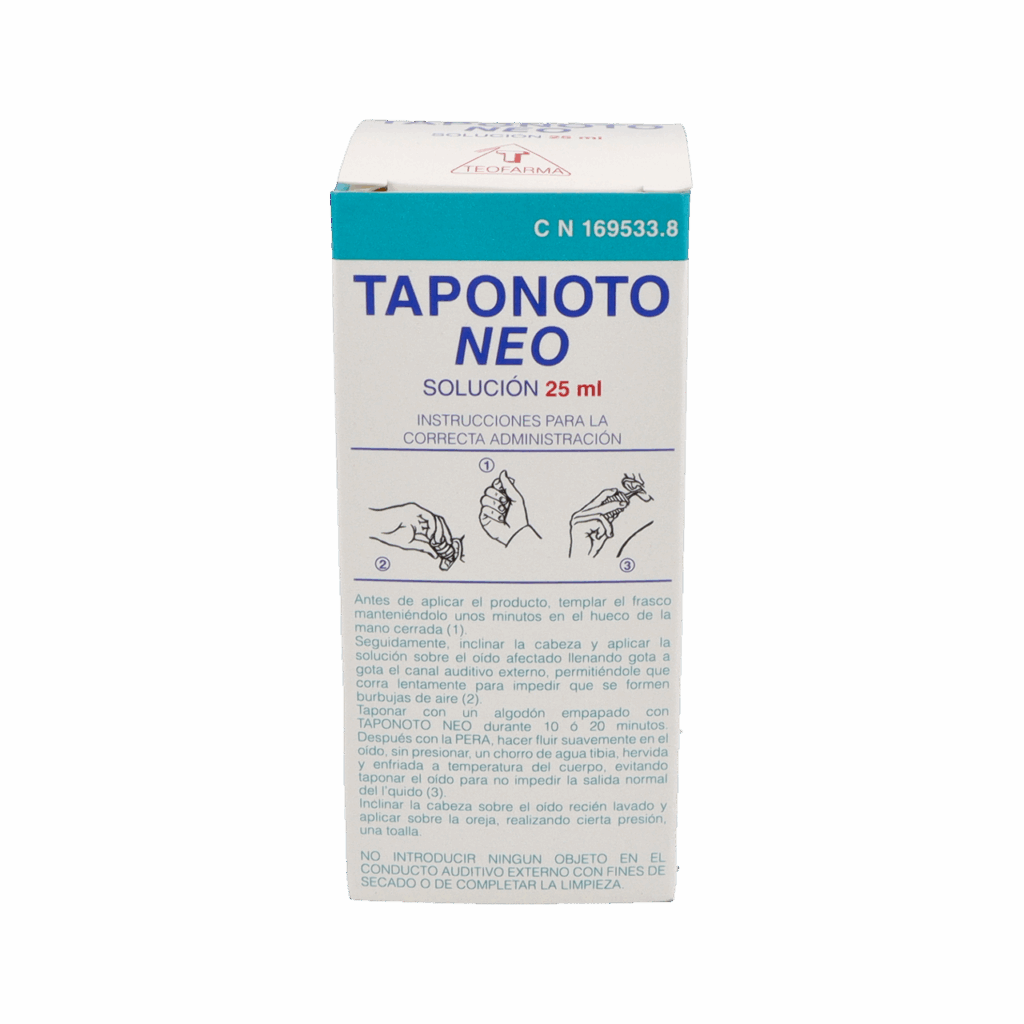 TAPONOTO NEO SOLUCION LIMPIEZA OIDOS 1 VIAL GOTERO 25 ML Y PERA TAPONOTO NEO SOLUCION LIMPIEZA OIDOS 1 VIAL GOTERO 25 ML Y PERA