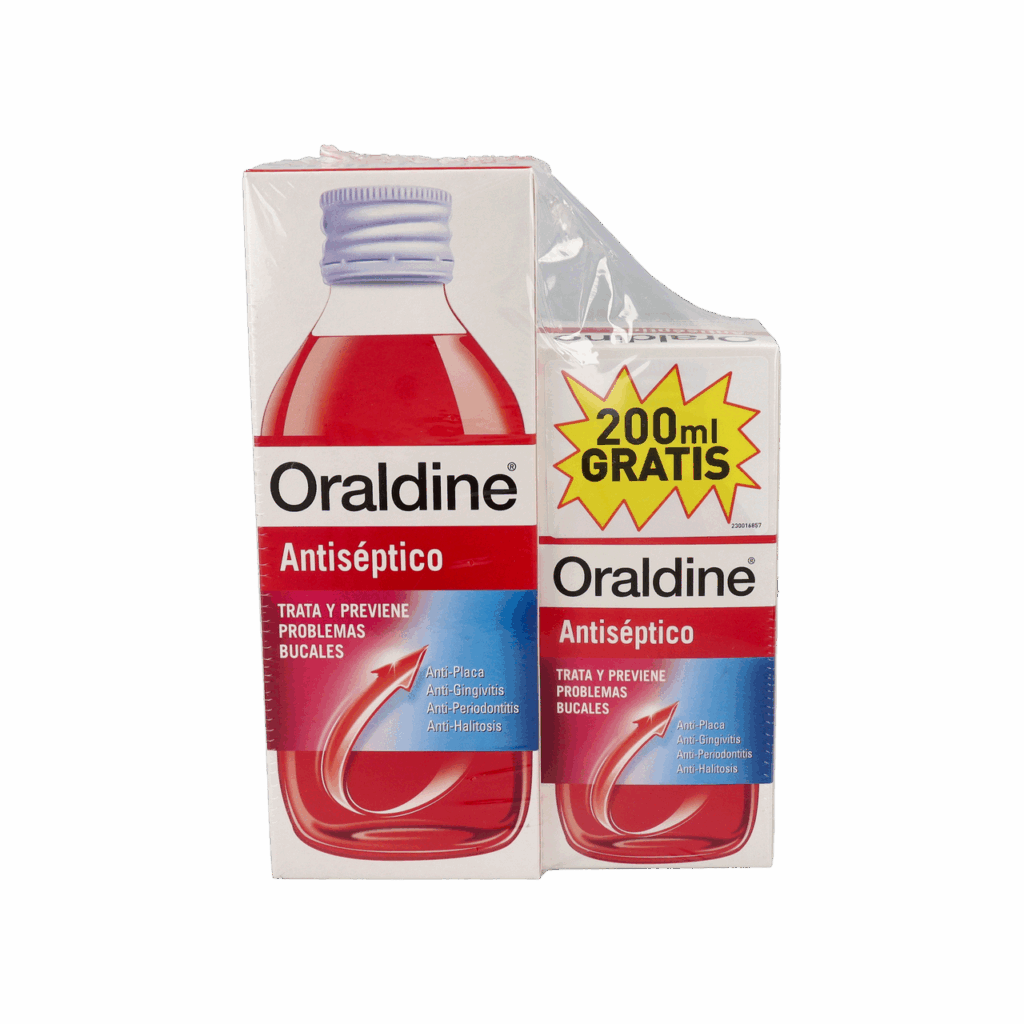 ORALDINE ANTISEPTICO 1 ENVASE 400 ML + 1 ENVASE 200 ML PACK