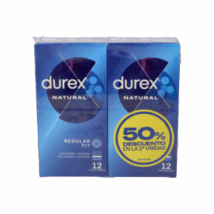 DUREX NATURAL PLUS PRESERVATIVOS 12 PRESERVATIVOS 2 CAJAS