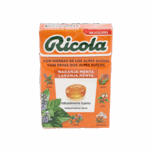 RICOLA CARAMELOS SIN AZUCAR 1 ENVASE 50 G SABOR NARANJA