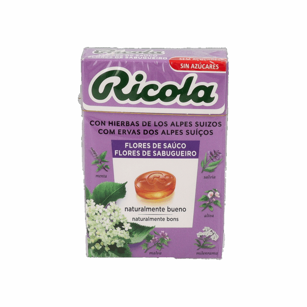 RICOLA CARAMELOS SIN AZUCAR 1 ENVASE 50 G SABOR FLOR DE SAUCO
