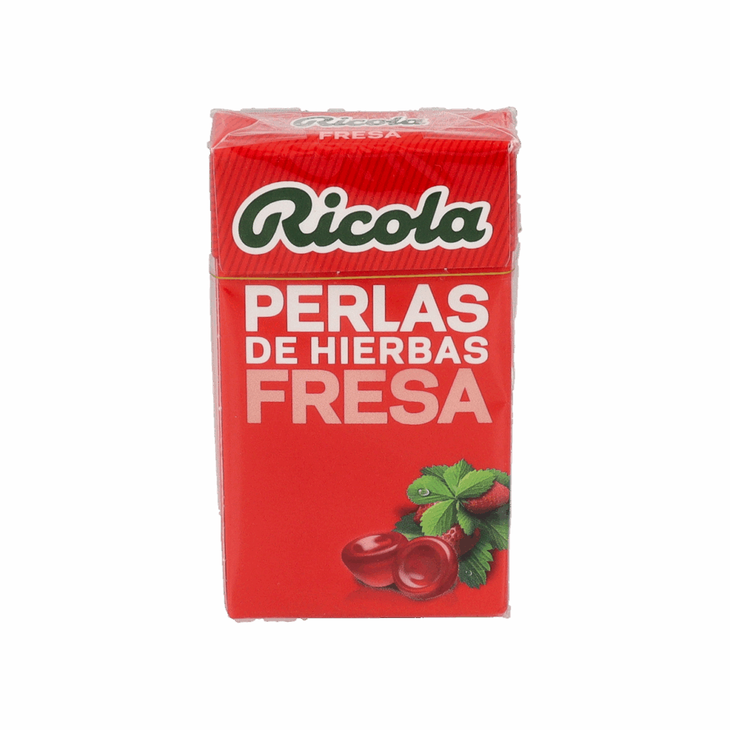 RICOLA PERLAS SIN AZUCAR 1 ENVASES 25 G SABOR FRESA