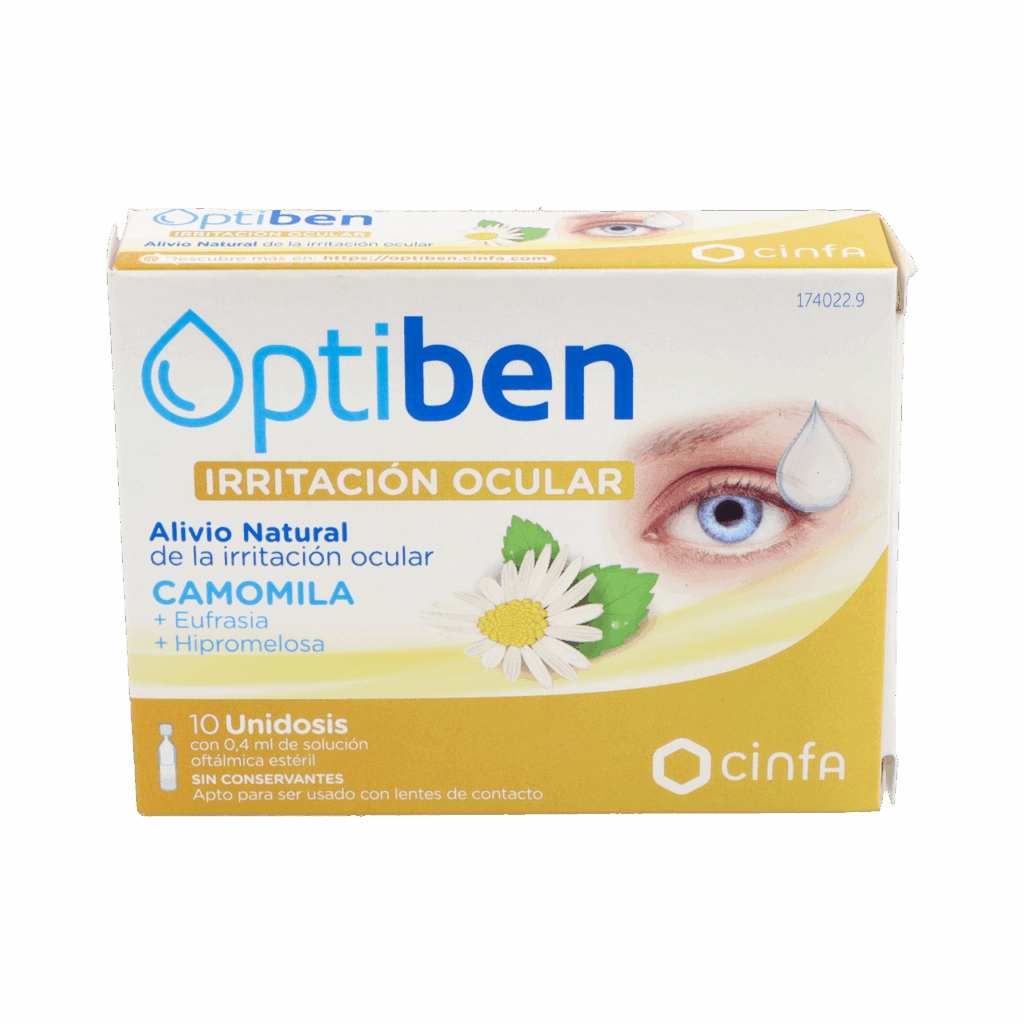 OPTIBEN OJOS IRRITADOS 10 AMPOLLAS UNIDOSIS 0,4 ML OPTIBEN OJOS IRRITADOS 10 AMPOLLAS UNIDOSIS 0,4 ML