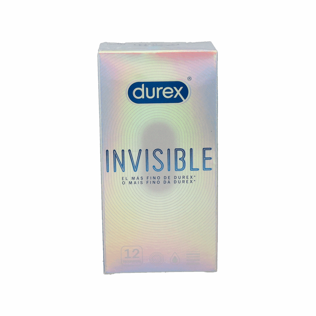 DUREX INVISIBLE EXTRA FINO EXTRA SENSITIVO PRESERVATIVOS 12 UNIDADES