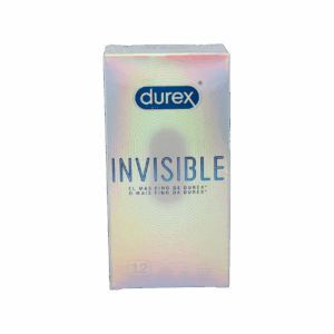 DUREX INVISIBLE EXTRA FINO EXTRA SENSITIVO PRESERVATIVOS 12 UNIDADES