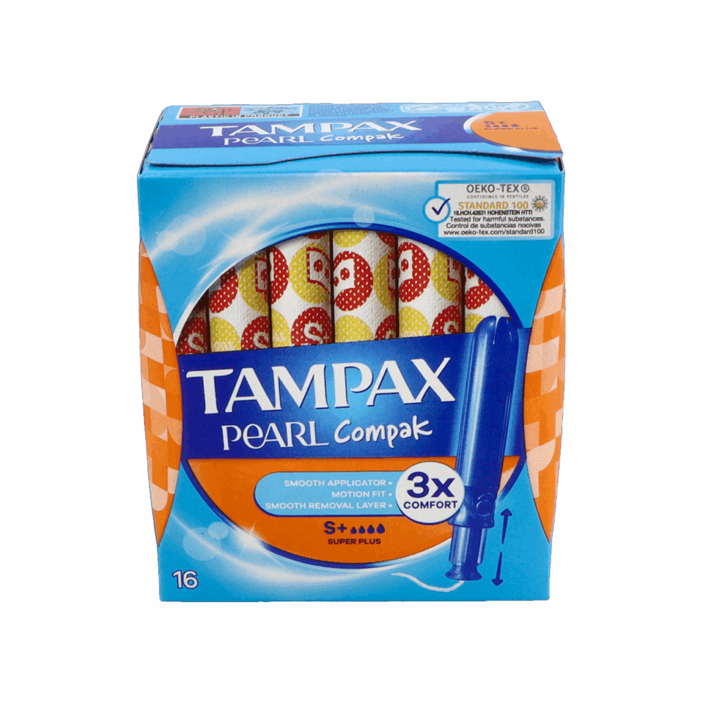 TAMPAX COMPAK PEARL TAMPON 100%ALGODON 16 UNIDADES SUPER PLUS TAMPAX COMPAK PEARL TAMPON 100%ALGODON 16 UNIDADES SUPER PLUS