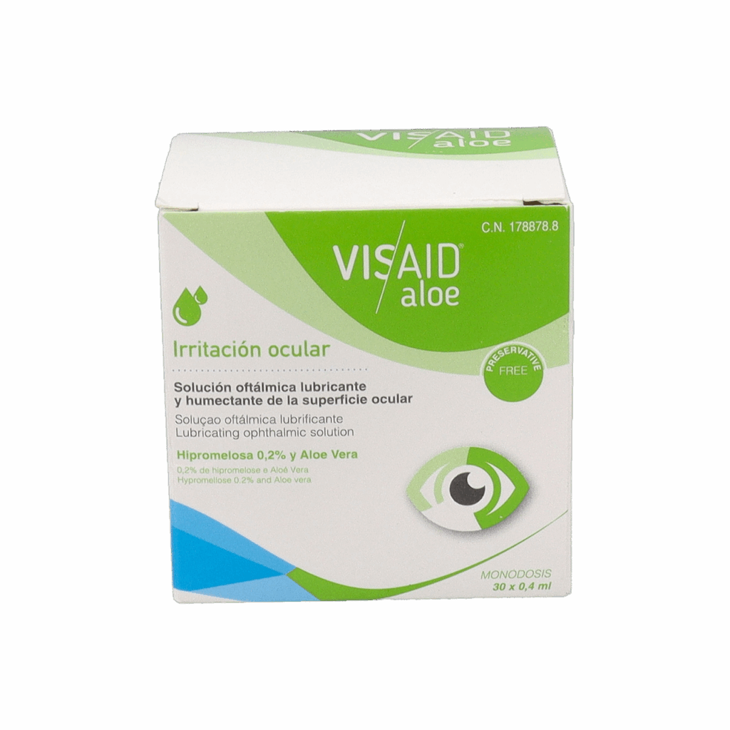 VISAID ALOE GOTAS OCULARES ESTERIL MONODOSIS 30 MONODOSIS 0,4 ML