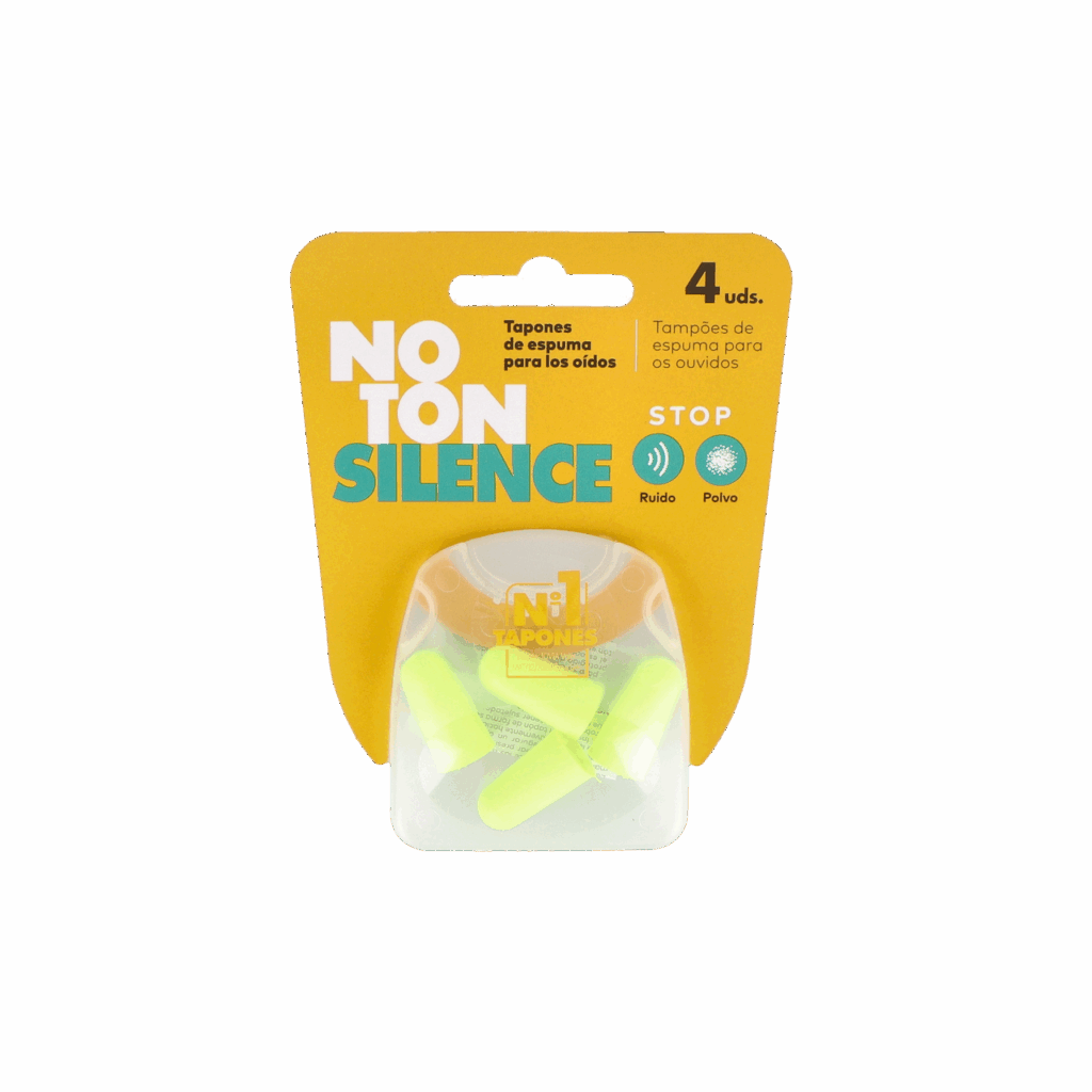TAPONES OIDOS ESPUMA PU NOTON 4 UNIDADES TAPONES OIDOS ESPUMA PU NOTON 4 UNIDADES