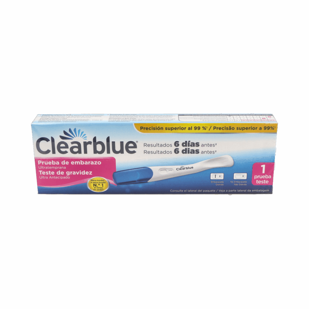 TEST DE EMBARAZO ULTRATEMPRANA CLEARBLUE 1 UNIDAD TEST DE EMBARAZO ULTRATEMPRANA CLEARBLUE 1 UNIDAD