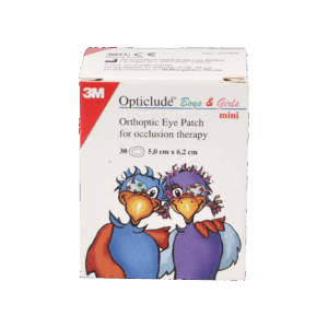 OPTICLUDE PARCHES OCULARES IMPRESO PEQUEÑO 6 CM X 5 CM 30 UNIDADES