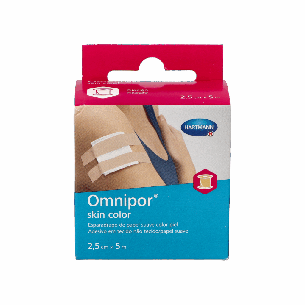 ESPARADRAPO HIPOALERGICO OMNIPOR SKIN COLOR 1 UNIDAD 5 M X 2,5 CM ESPARADRAPO HIPOALERGICO OMNIPOR SKIN COLOR 1 UNIDAD 5 M X 2,5 CM