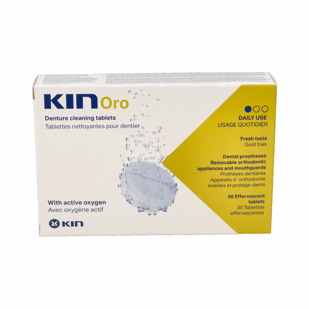 KIN ORO TABLETAS LIMPIADORAS LIMPIEZA PROTESIS DENTAL 30 TABLETAS