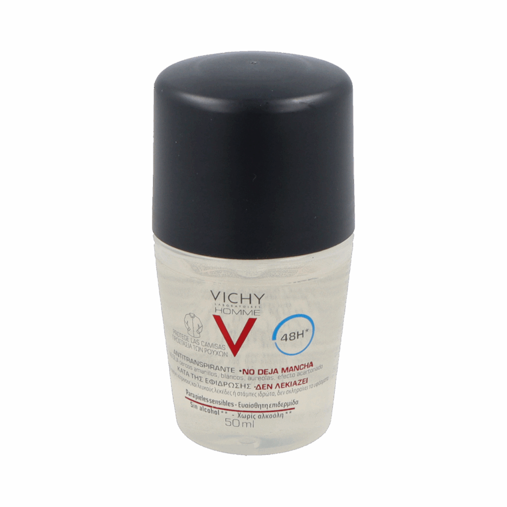 VICHY HOMME ANTITRANSPIRANTE ANTIMANCHAS HOMBRE 1 ROLL ON 50 ML