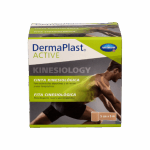 CINTA KINESIOLOGICA DERMAPLAST ACTIVE 1 UNIDAD 5 M X 5 CM COLOR BEIGE