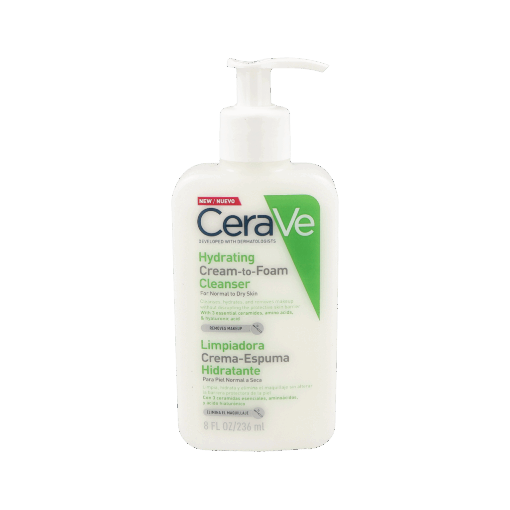 CERAVE LIMPIADORA CREMA ESPUMA HIDRATANTE 1 ENVASE 236 ML