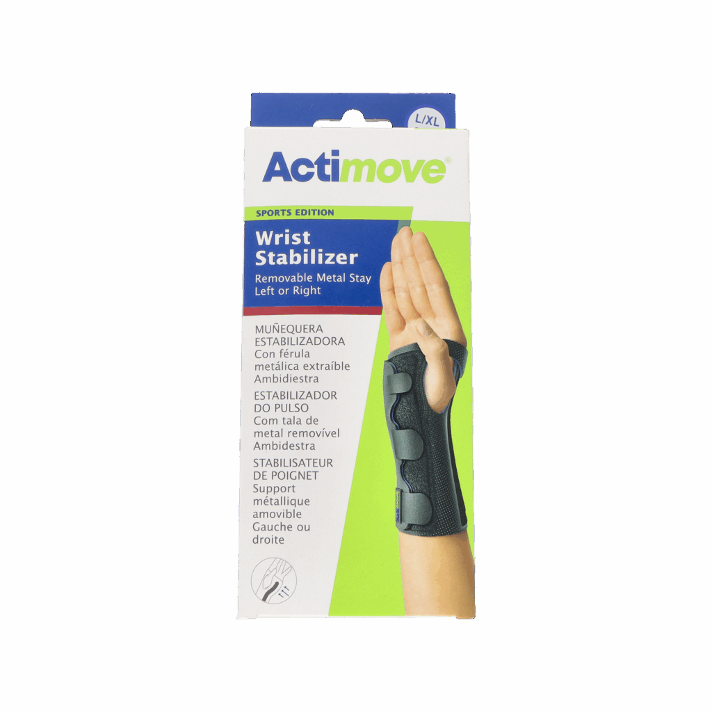MUÑEQUERA FERULA ACTIMOVE SPORT EDITION METALICA ANATOMICA EXTRAIBLE 1 UNIDAD TALLA L/XL