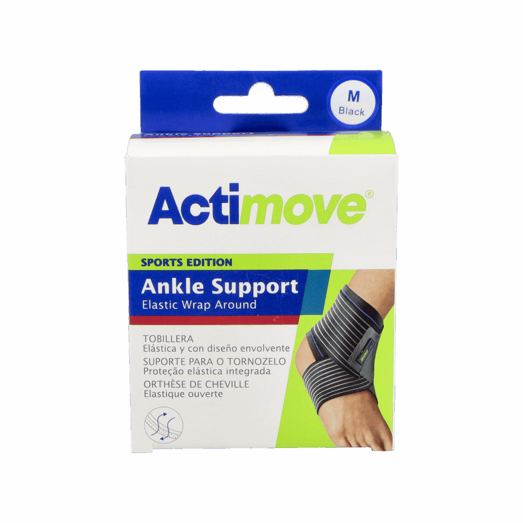 TOBILLERA ELASTICA ACTIMOVE SPORT EDITION CINCHA ESTABILIZADORA 1 UNIDAD TALLA M TOBILLERA ELASTICA ACTIMOVE SPORT EDITION CINCHA ESTABILIZADORA 1 UNIDAD TALLA M