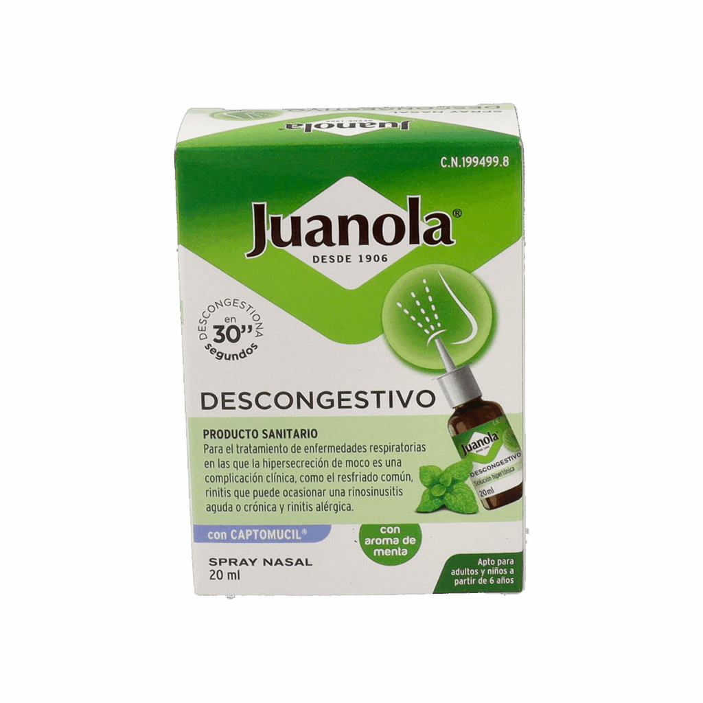 JUANOLA DESCONGESTIVO SPRAY NASAL 1 ENVASE 20 ML AROMA MENTA JUANOLA DESCONGESTIVO SPRAY NASAL 1 ENVASE 20 ML AROMA MENTA