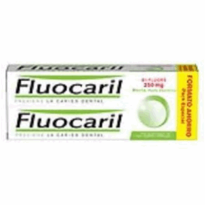 FLUOCARIL BI-FLUORE 250 MG DENTIFRICO 2 TUBOS 125 ML DUPLO SABOR MENTA