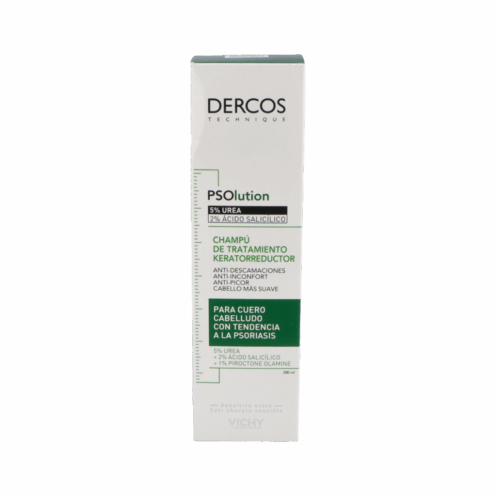 DERCOS CHAMPU KERATORREDUCTOR PSOLUTION 1 TUBO 200 ML