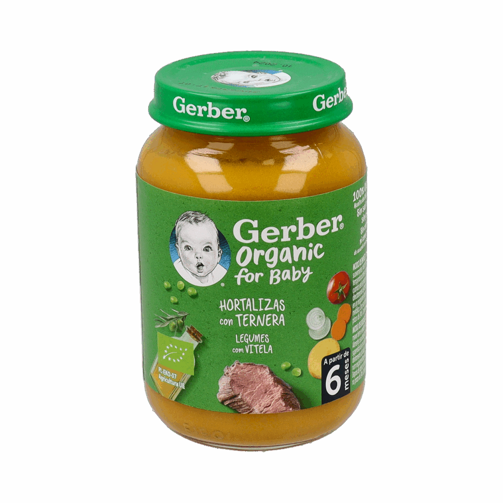 GERBER ORGANIC HORTALIZAS CON TERNERA 1 TARRITO 190 G