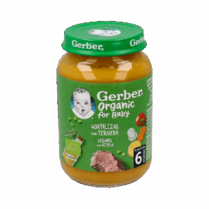 GERBER ORGANIC HORTALIZAS CON TERNERA 1 TARRITO 190 G