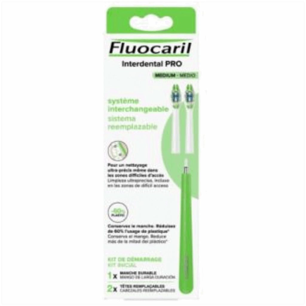 CEPILLO INTERDENTAL FLUOCARIL PRO MEDIUM 1 MANGO + 2 RECAMBIOS KIT INICIAL
