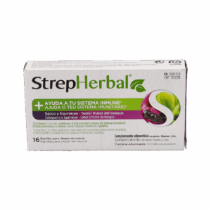 STREPHERBAL 16 PASTILLAS PARA CHUPAR SABOR SAUCO Y EQUINACEA