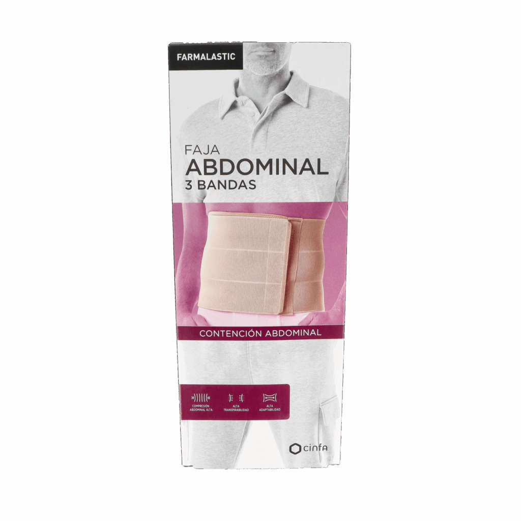 FAJA ABDOMINAL FARMALASTIC 3 BANDAS 1 UNIDAD TALLA MEDIANA FAJA ABDOMINAL FARMALASTIC 3 BANDAS 1 UNIDAD TALLA MEDIANA
