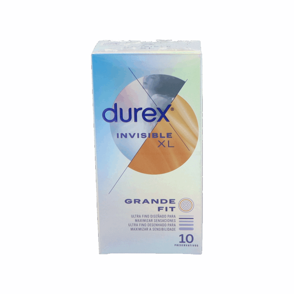 DUREX INVISIBLE XL PRESERVATIVOS 10 UNIDADES
