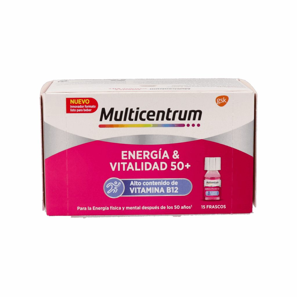 MULTICENTRUM ENERGIA & VITALIDAD 50+ 15 FRASCOS 7 ML SABOR FRAMBUESA MULTICENTRUM ENERGIA & VITALIDAD 50+ 15 FRASCOS 7 ML SABOR FRAMBUESA
