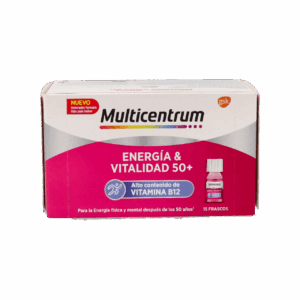 MULTICENTRUM ENERGIA & VITALIDAD 50+ 15 FRASCOS 7 ML SABOR FRAMBUESA