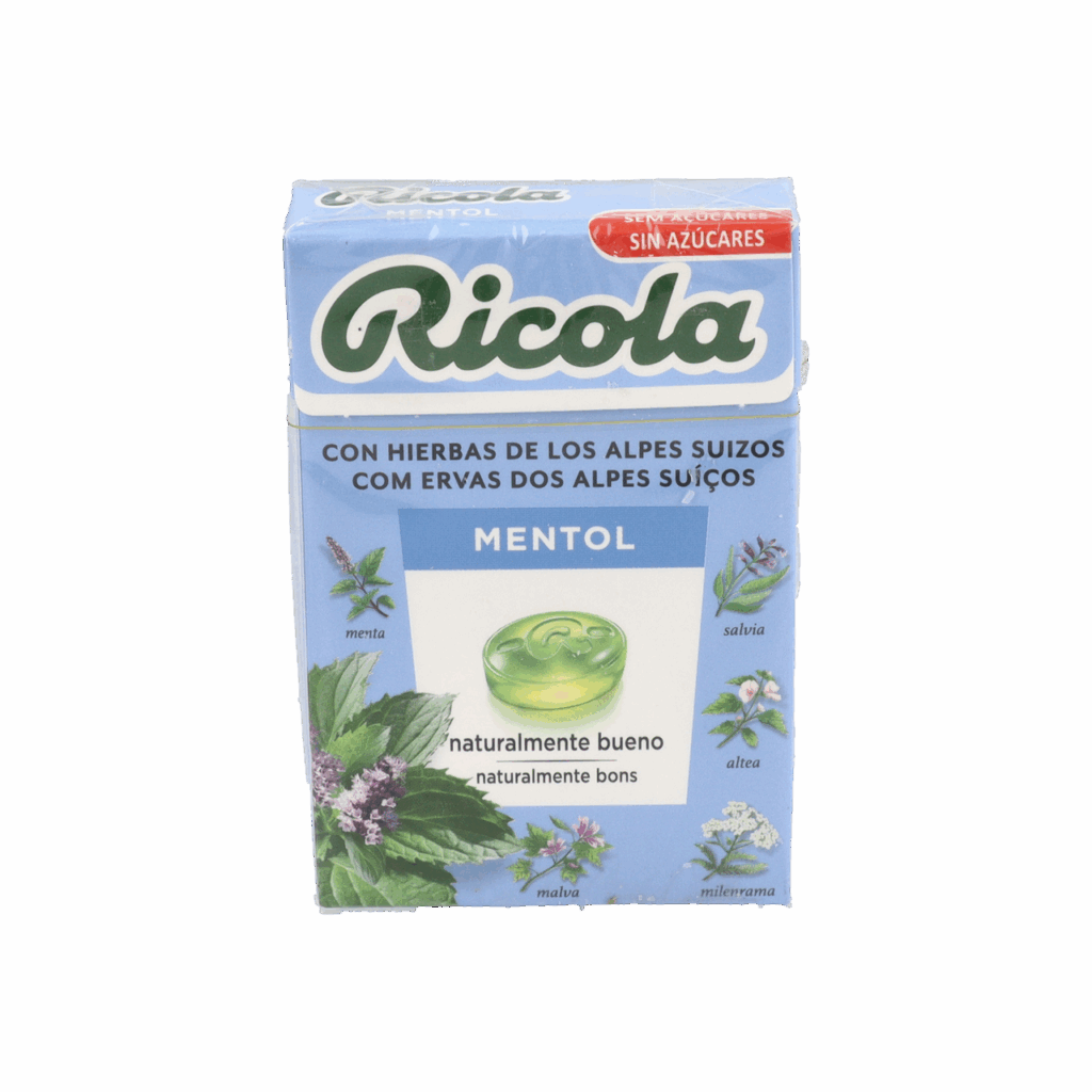RICOLA CARAMELOS SIN AZUCAR 1 BOLSA 70 G SABOR MENTOL RICOLA CARAMELOS SIN AZUCAR 1 BOLSA 70 G SABOR MENTOL