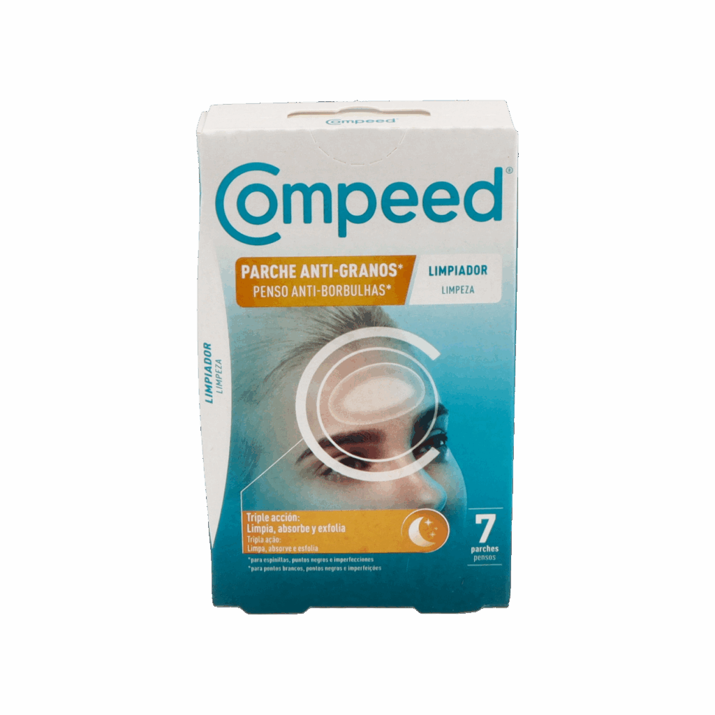 COMPEED PARCHE ANTI-GRANOS LIMPIADOR TRIPLE ACCION 7 UNIDADES COMPEED PARCHE ANTI-GRANOS LIMPIADOR TRIPLE ACCION 7 UNIDADES