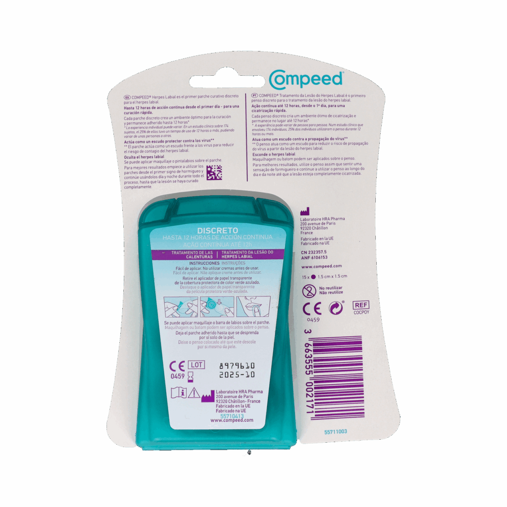 COMPEED HERPES LABIAL 15 PARCHES COMPEED HERPES LABIAL 15 PARCHES