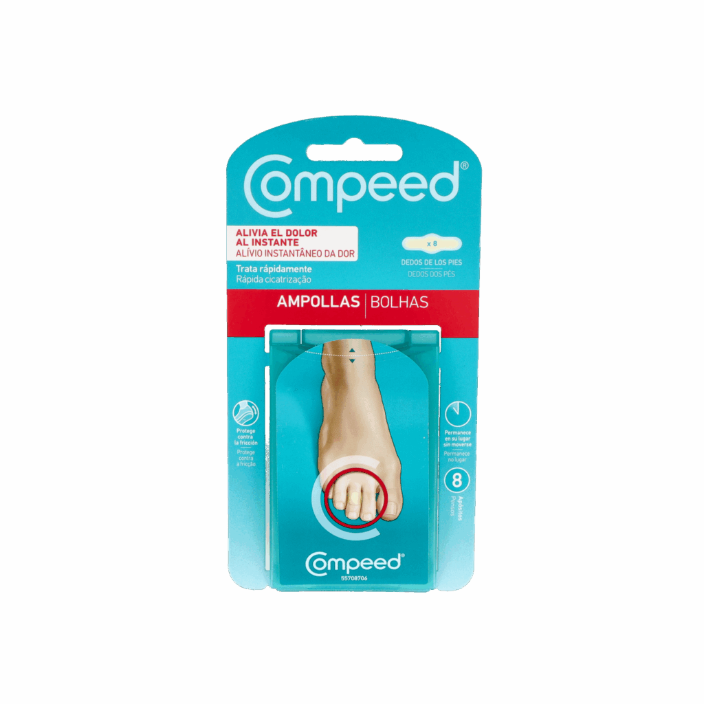 COMPEED AMPOLLAS HIDROCOLOIDE DEDOS PIES 8 UNIDADES