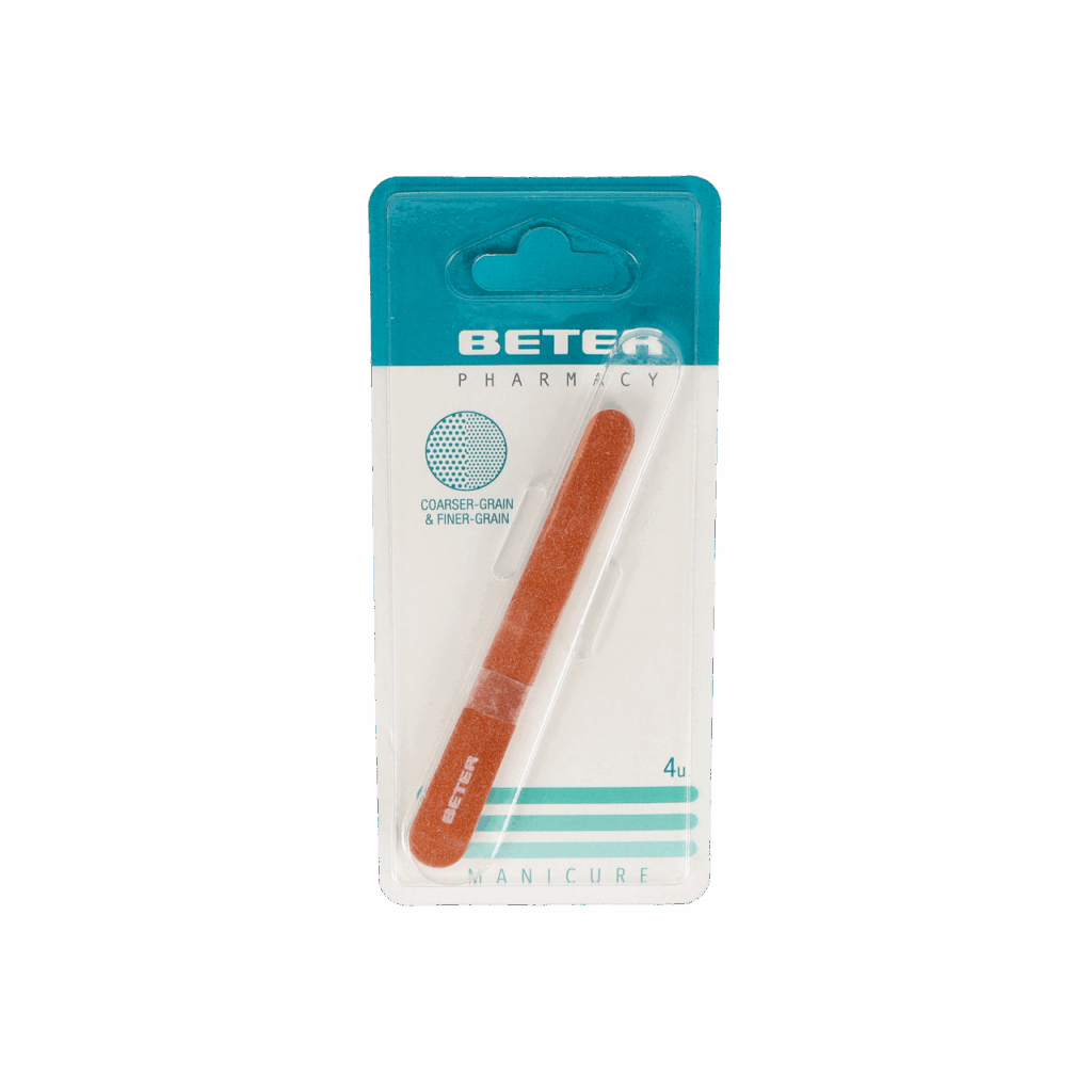 LIMA DE UÑAS BETER MANICURA CORINDON 4 U 11CM LIMA DE UÑAS BETER MANICURA CORINDON 4 U 11CM