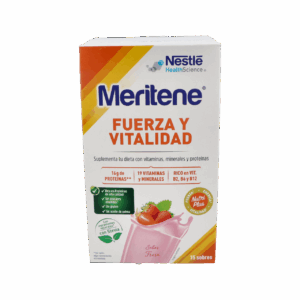 MERITENE FUERZA Y VITALIDAD BATIDO 15 SOBRES 30 G SABOR FRESA