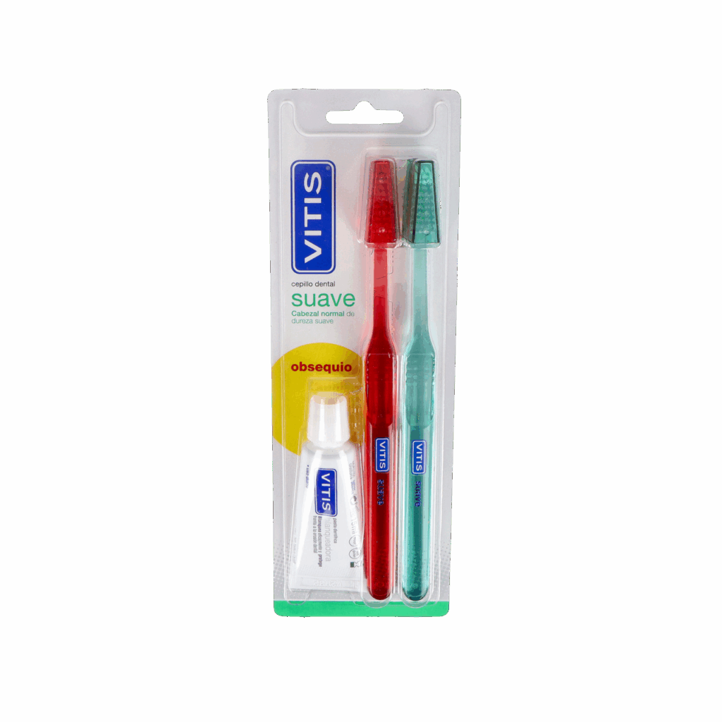 CEPILLO DENTAL ADULTO VITIS SUAVE DUPLO CEPILLO DENTAL ADULTO VITIS SUAVE DUPLO