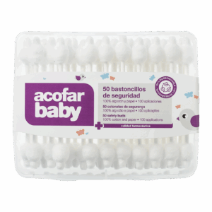 BASTONCILLOS OIDOS DE SEGURIDAD ACOFARBABY 50 UNIDADES
