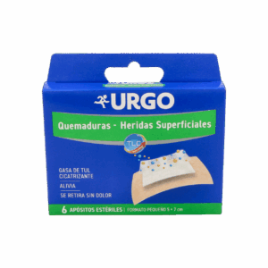 URGO QUEMADURAS HERIDAS SUPERFICIALES 6 APOSITOS FORMATO PEQUEÑO